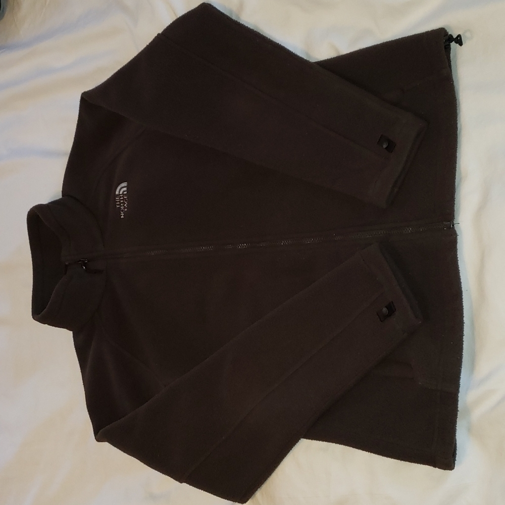 Women's The North Face BROWN Full-Zip Fleece Jacket